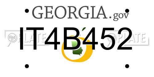 IT4B452 Georgia License Plate