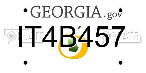 IT4B457 Georgia License Plate