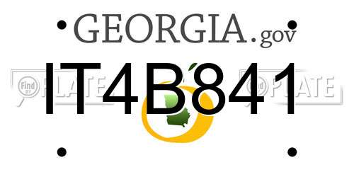 IT4B841 Georgia License Plate