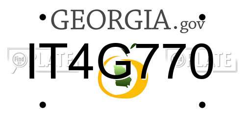 IT4G770 Georgia License Plate