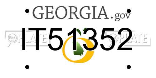 IT51352 Georgia License Plate