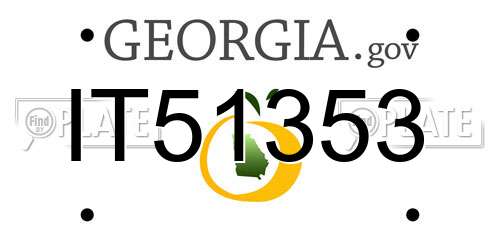 IT51353 Georgia License Plate
