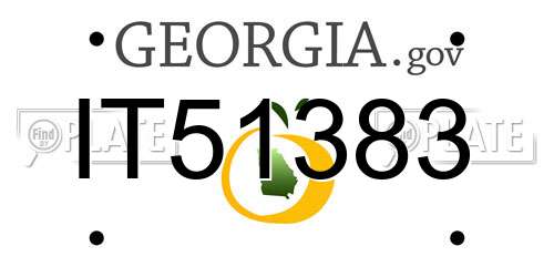 IT51383 Georgia License Plate