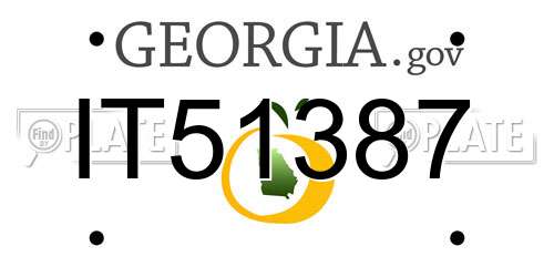 IT51387 Georgia License Plate