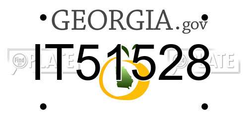 IT51528 Georgia License Plate