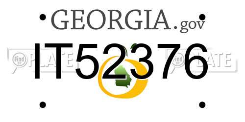 IT52376 Georgia License Plate