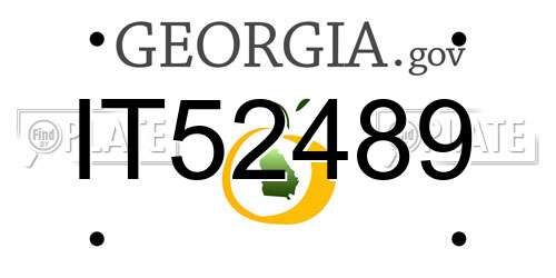 IT52489 Georgia License Plate