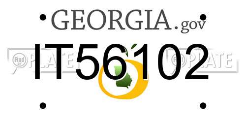 IT56102 Georgia License Plate
