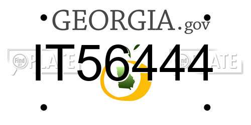 IT56444 Georgia License Plate