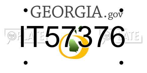 IT57376 Georgia License Plate