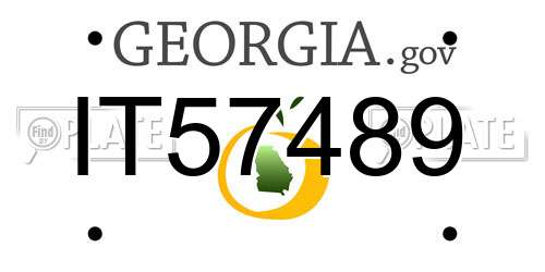 IT57489 Georgia License Plate