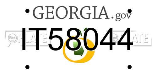 IT58044 Georgia License Plate