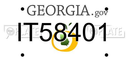 IT58401 Georgia License Plate