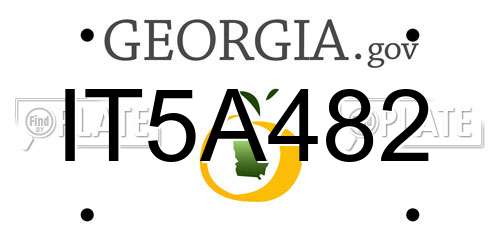 IT5A482 Georgia License Plate