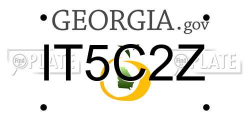 IT5C2Z Georgia License Plate