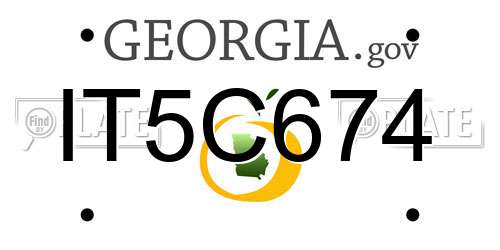 IT5C674 Georgia License Plate