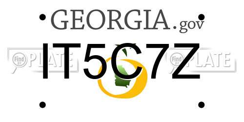 IT5C7Z Georgia License Plate