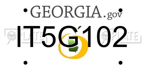 IT5G102 Georgia License Plate
