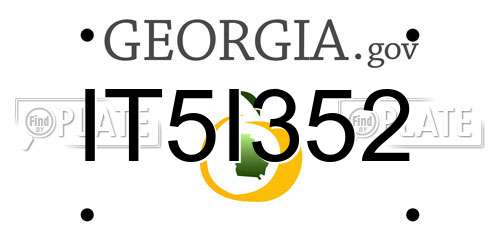 IT5I352 Georgia License Plate