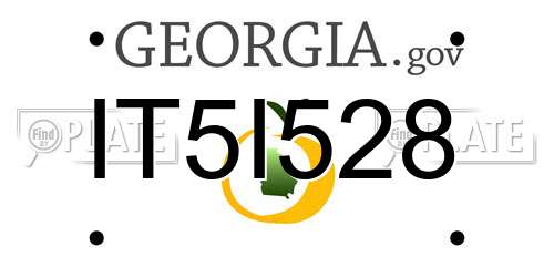 IT5I528 Georgia License Plate