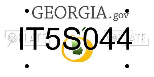 IT5S044 Georgia License Plate