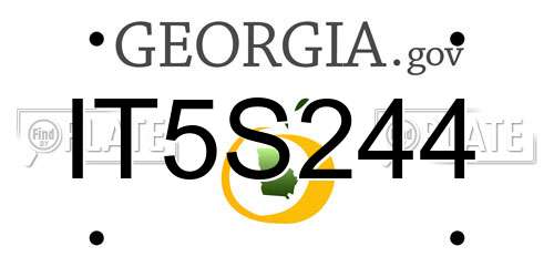 IT5S244 Georgia License Plate