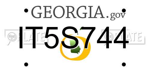IT5S744 Georgia License Plate