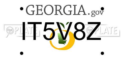 IT5V8Z Georgia License Plate