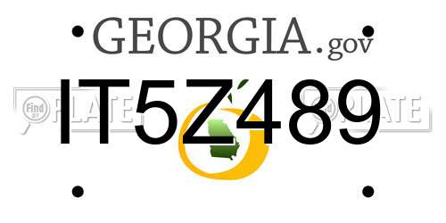 IT5Z489 Georgia License Plate