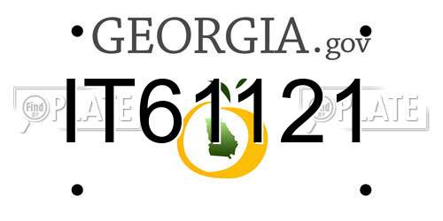 IT61121 Georgia License Plate
