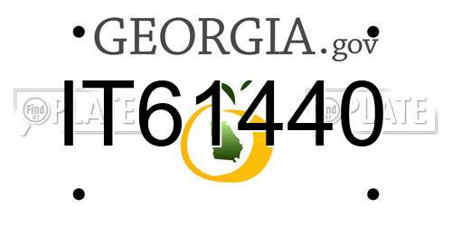 IT61440 Georgia License Plate