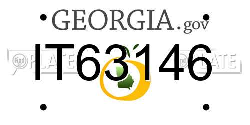 IT63146 Georgia License Plate