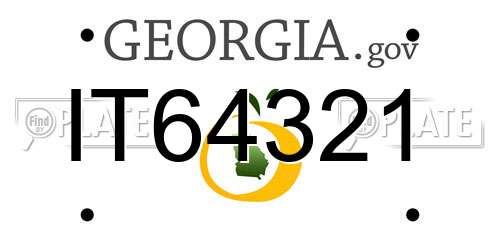 IT64321 Georgia License Plate
