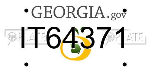 IT64371 Georgia License Plate