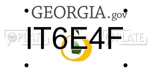 IT6E4F Georgia License Plate