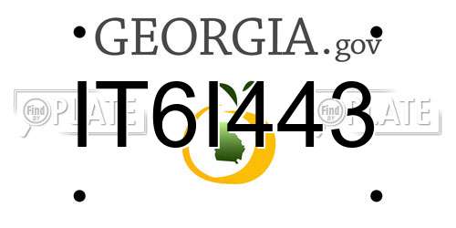 IT6I443 Georgia License Plate