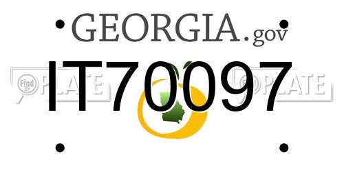 IT70097 Georgia License Plate