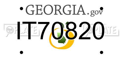 IT70820 Georgia License Plate
