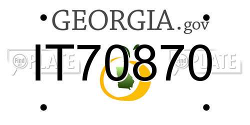 IT70870 Georgia License Plate
