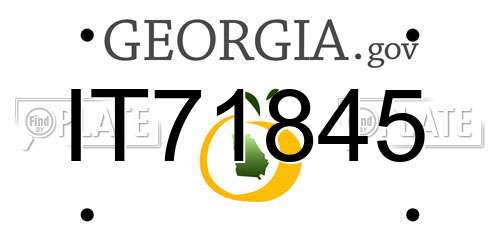 IT71845 Georgia License Plate