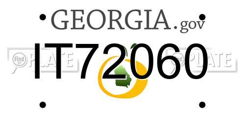 IT72060 Georgia License Plate