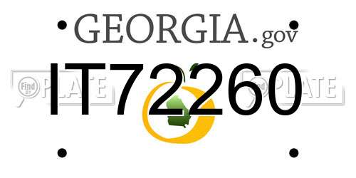 IT72260 Georgia License Plate