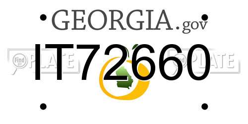 IT72660 Georgia License Plate