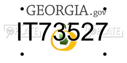 IT73527 Georgia License Plate