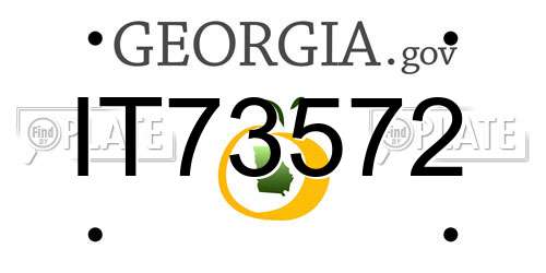 IT73572 Georgia License Plate