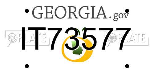 IT73577 Georgia License Plate