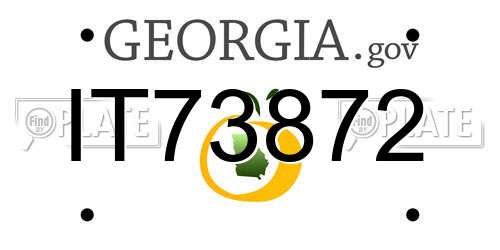 IT73872 Georgia License Plate