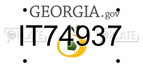 IT74937 Georgia License Plate