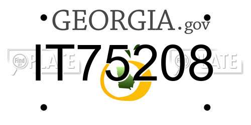 IT75208 Georgia License Plate