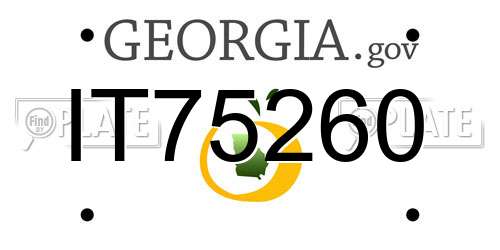 IT75260 Georgia License Plate